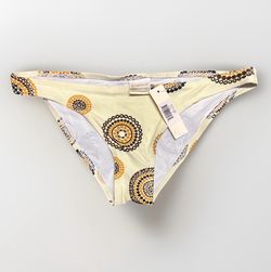 🇺🇸 NWT L Space Cream Bikini Swim Bottoms Small Colorful Pretty Beach Style M023