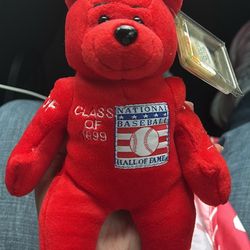 RARE Orlando Cepeda signed baseball hall of fame class of 1999 beanie baby HOF Bear