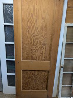 2 panel antique wood interior door.