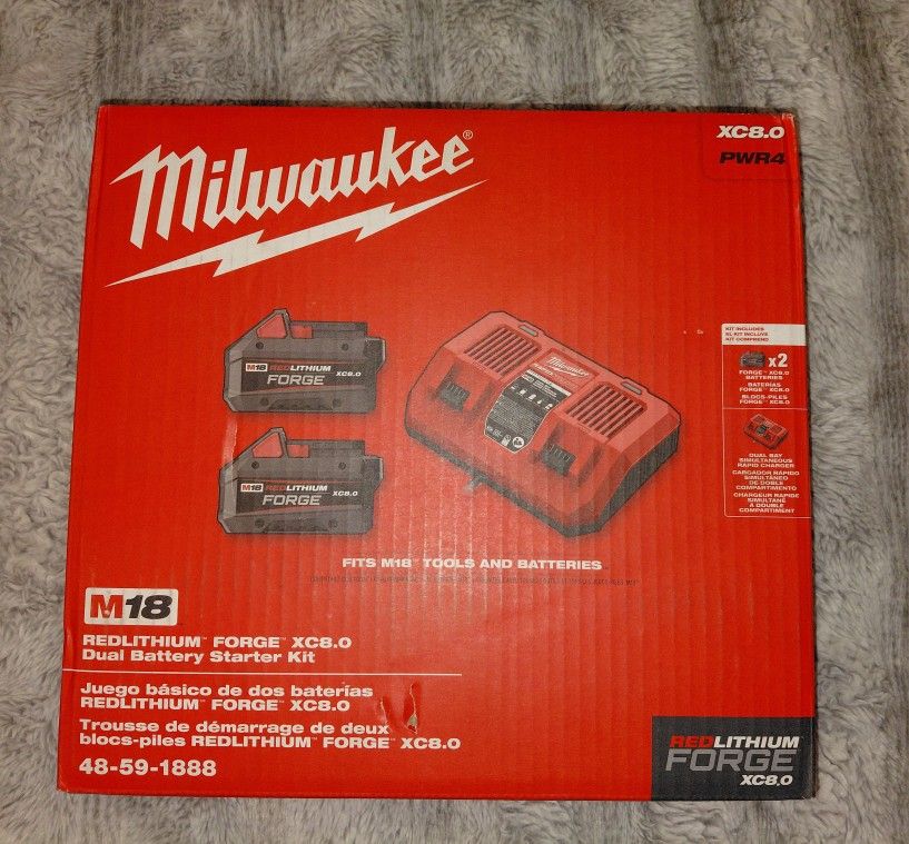Milwaukee M18 2 Battery Xc8.0 And Rápid Charger