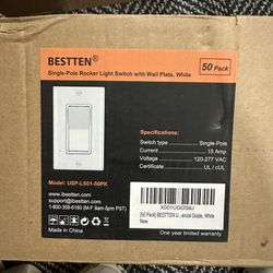 New Light Switches & Wall Plate (white) 