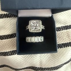 Sterling Silver Wedding Ring Set