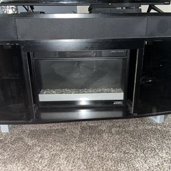 Bluetooth And Heated Fireplace Entertainment Center