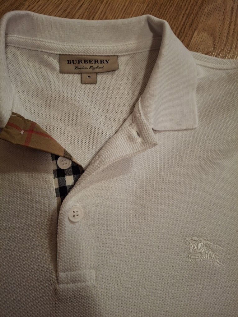 Men Burberry Polo Shirt Size M New