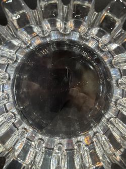 Heisey Glass Thick Ridgeleigh Spoke Ashtray (Heavy Pressed Pattern) 7 Wide