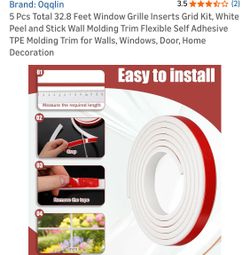 New 5 rolls, 33’ white window or door peel & stick waterproof EDGING, still in package