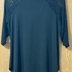 Brand New beautiful black shirt with lace sleeves
