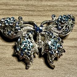 Sliver Butterfly Brooch 