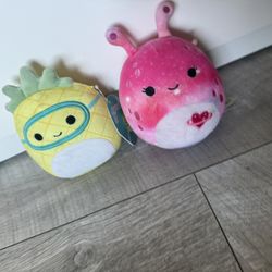 Squishmallows Pineapple & Pink Alien Plush
