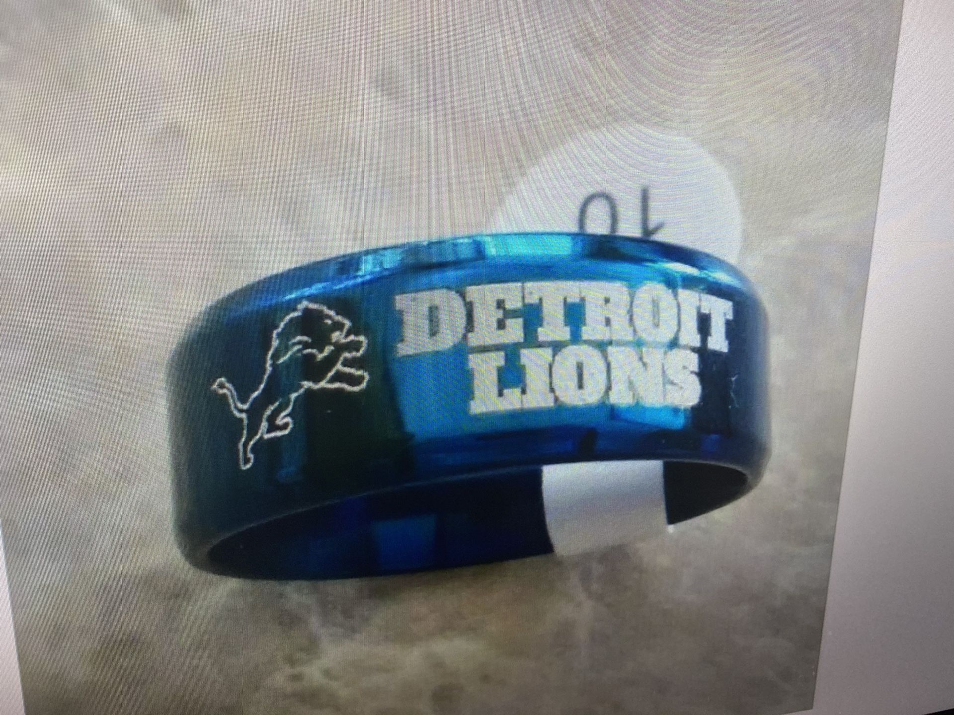 Detroit Lions titanium ring