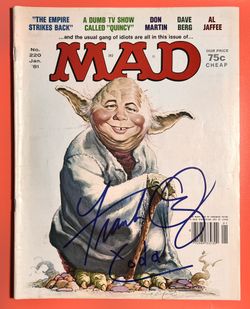Frank Oz Signed Yoda Mad Magazine
