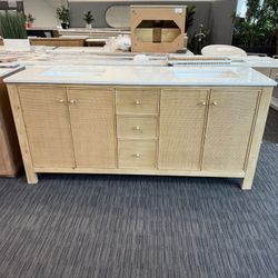 72” Bathroom Vanity In Light Wood Color 