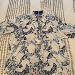 Robert Graham all over embroidered shirt