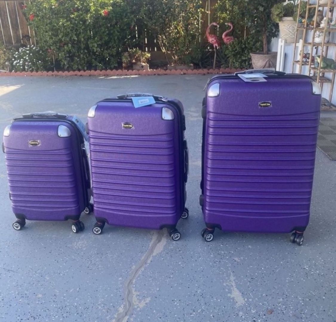 Travel Joy Luggage Set Expandable Suitcase Carry On TSA Locks Lightweight Spinner Wheels ABS+ PC Premium Hardshell Luggage 3 pcs set (20"24"28