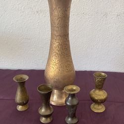 Brass Vases Lot