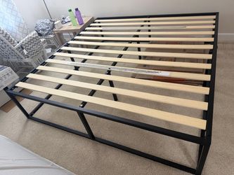 Metal King Size Bed Frame with Storage Space