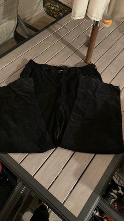 Black corduroy pants