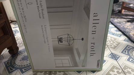 Allen & Roth 6 Light Black Chandelier 16x16x26”
