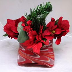 gorgeous Murano hand blown purse vase 