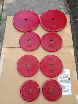 solid steel weights for 1 inch bar