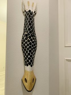 Home Wall Decor  Wooden Giraffe  Head