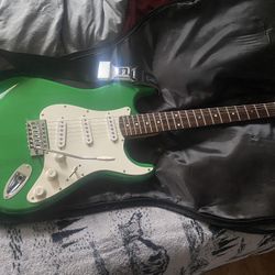 Green 6 String Johnson AXL S-Style Electric Guitar
