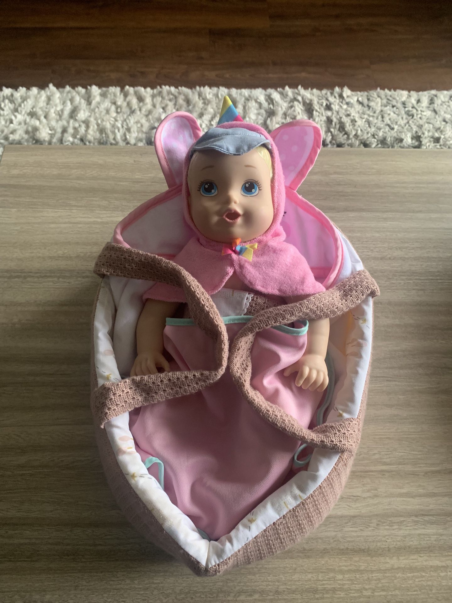 Jakks Pacific Perfectly Cute Baby Doll In Body Suit With Bed & Accessories