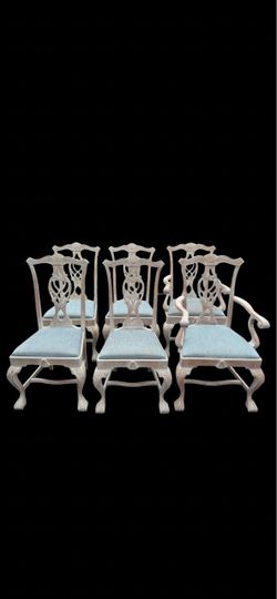 Set of 6 Chippendale-Style Dining Chairs