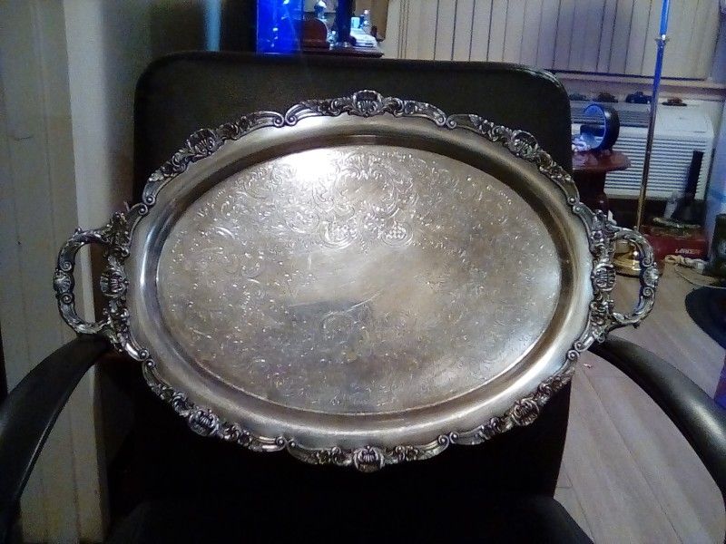 Antique Bristol Silver Co Serving Tray