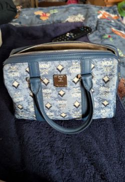 Authentic MCM barrel style purse
