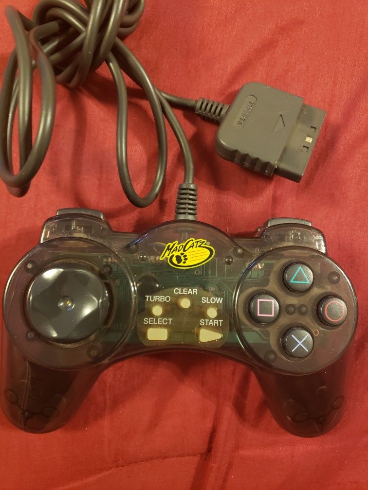 Playstation 1 Controller By MadCatz/Clear Green