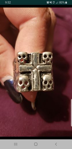Skull Ring sz 9 stainless steel ring