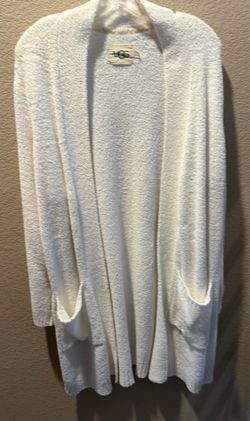 UGG White Open-Front Cardigan