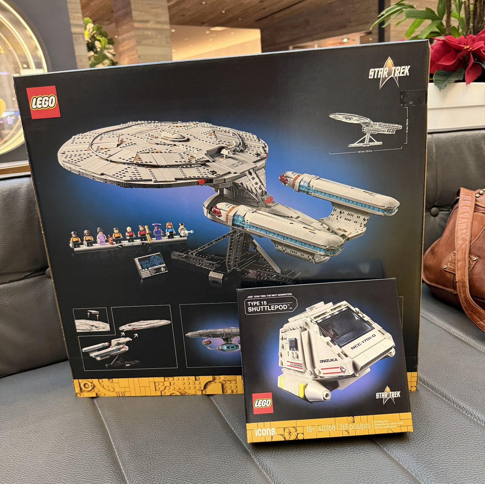 2 Pk Bundle - Star Trek U.S.S Enterprise NCC-1701-D and Type 15 Shuttle pod