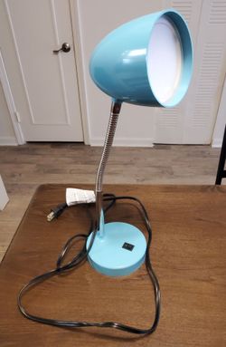 SKY BLUE MODERN ADJUSTABLE DESK LAMP NEW