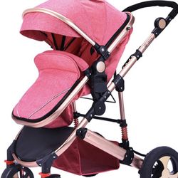 Pink Luxury Stroller 