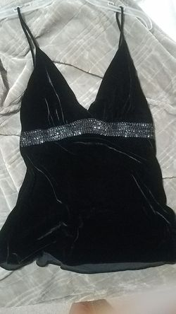Black velvet top size L