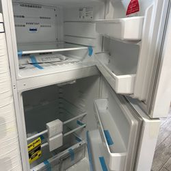 Frigidaire new white top bottom fridge with 1 year warranty