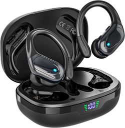 Bcaikair BX17 Wireless Sports Earbuds, Over-Ear Hooks, Black - New in Box