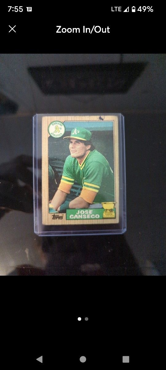 1987 Topps Jose Canseco Rookie Card