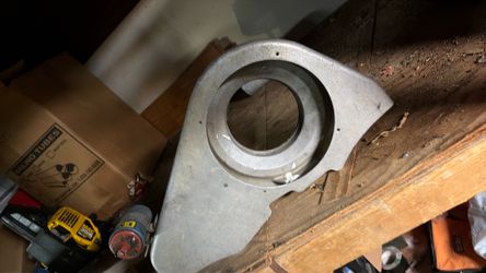 Aluminum VW fan shows and blue coil
