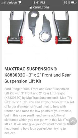 98-10 Ford Ranger lift kit, can also be used to Lower Ford, Chevy, Dodge 1-2"y