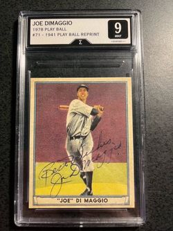 Joe DiMaggio 1978 Playball Reprint-  Graded