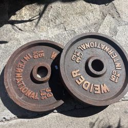 Pair 33lb Olympic Weight Plates