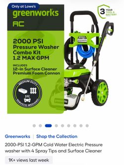 Power washer 2,000 psi