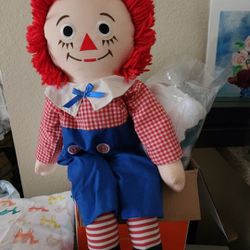 Applause RAGGEDY ANDY DOLL 1991 Johnny Gruelle Plush Plushie Stuffed 25"  