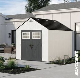 Suncast 8-ft x 10-ft Tremont White Gable Roof Plastic Resin Storage Shed
