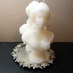 GORGEOUS Pair of Soy Wax Venus 10"  Bust Candles

