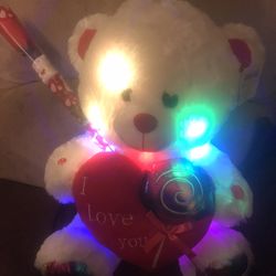 Love Bears Wit Light;variety Colors 16” I With Roses $18