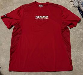 Men’s Combine Authentic Red Under Armour 49ers Performance T Shirt Heatgear Fitted in XL #49ers #football